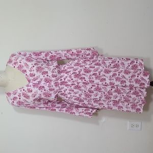 J. Gee Floral Long Sleeves Knee High Dress Size XL